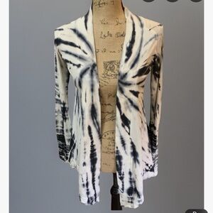 Hard Tail Brown and Cream Tie Dye Cardigan